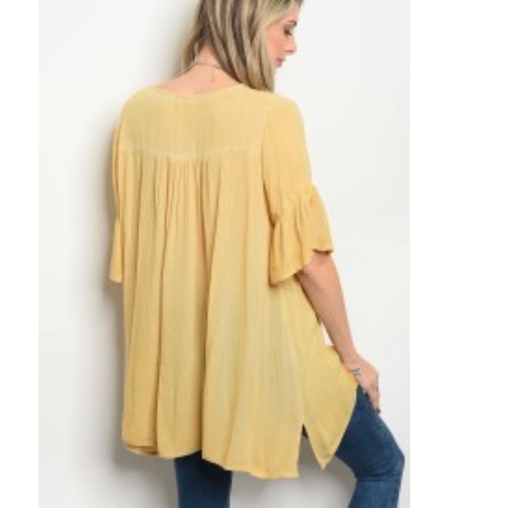 ☕️Lovely Golden A-line Top 🤩 - Picture 3 of 3